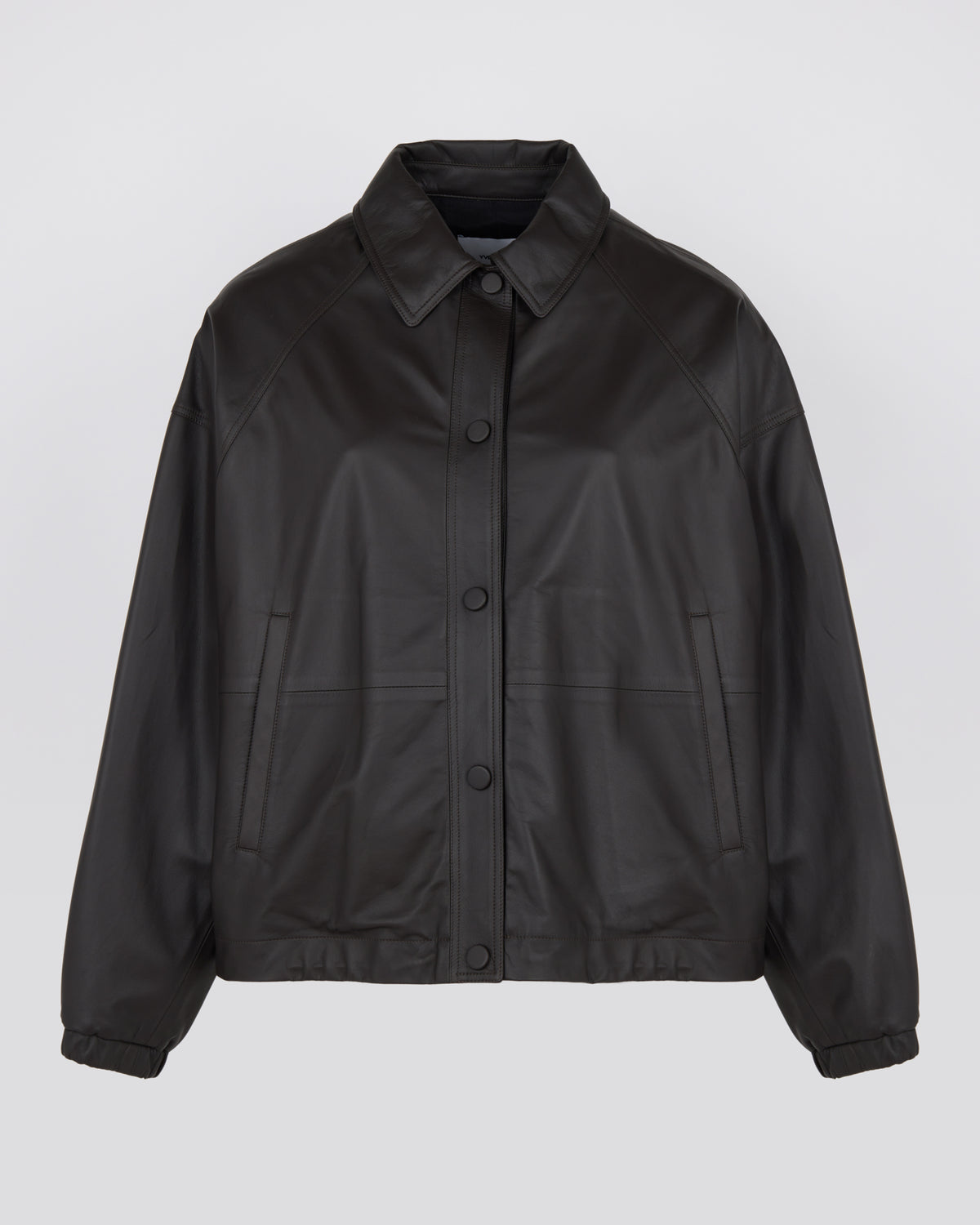 Veste courte en cuir d'agneau fin - Yves Salomon - Nouvelle collection Automne Hiver