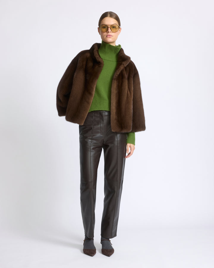 Veste en fourrure de vison long poil - Yves Salomon - Nouvelle collection Automne Hiver