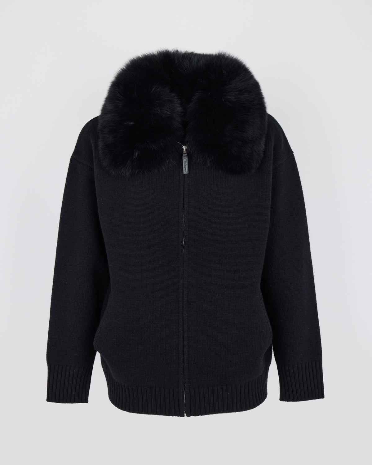 Veste en maille Mérinos et fourrure de renard - Yves Salomon - Nouvelle collection Automne Hiver