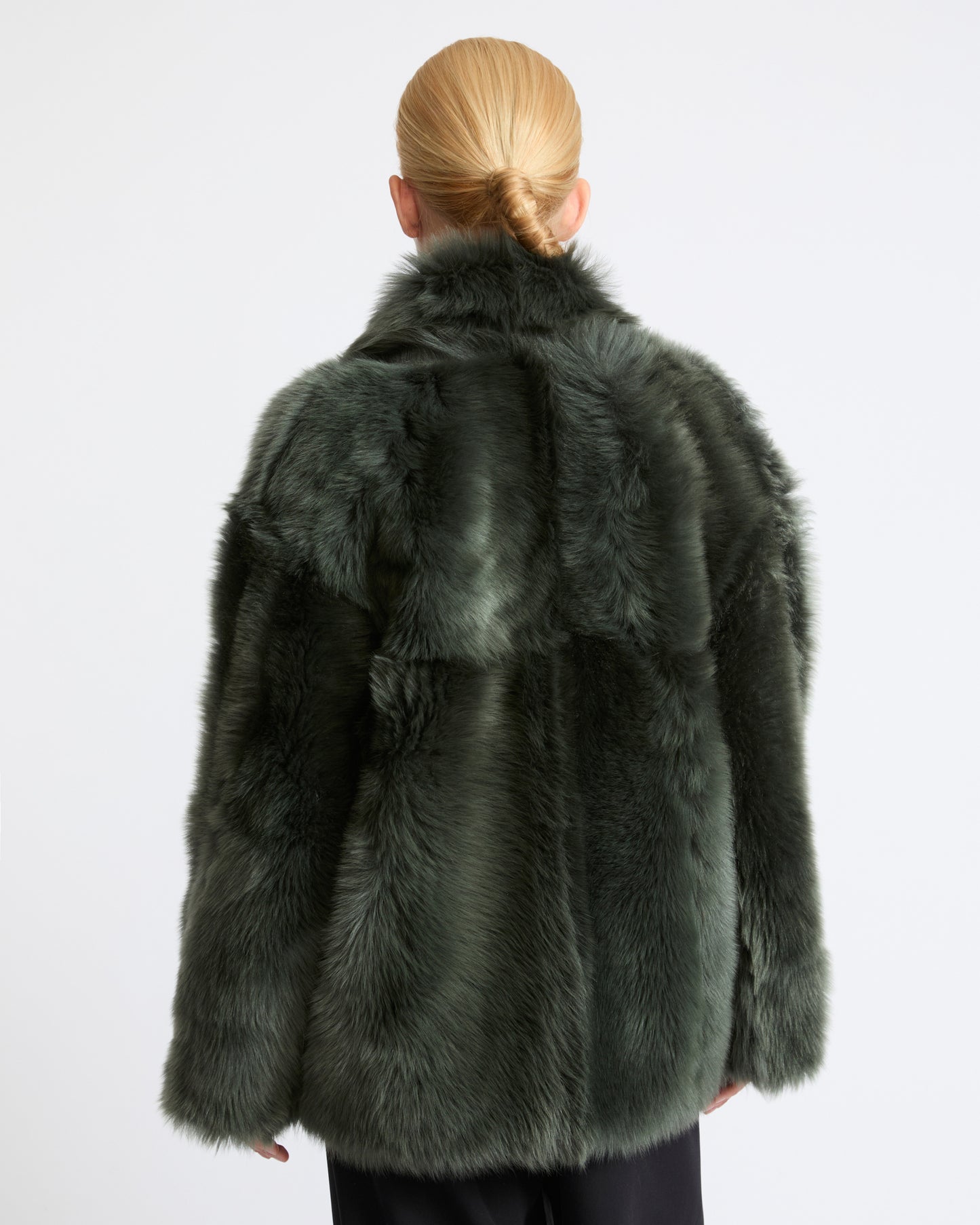 Caban en peau lainée d'agneau Toscane- Yves Salomon - Nouvelle collection Automne Hiver