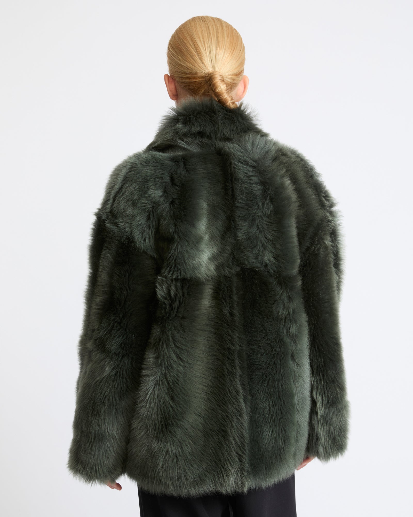 Caban en peau lainée d'agneau Toscane- Yves Salomon - Nouvelle collection Automne Hiver