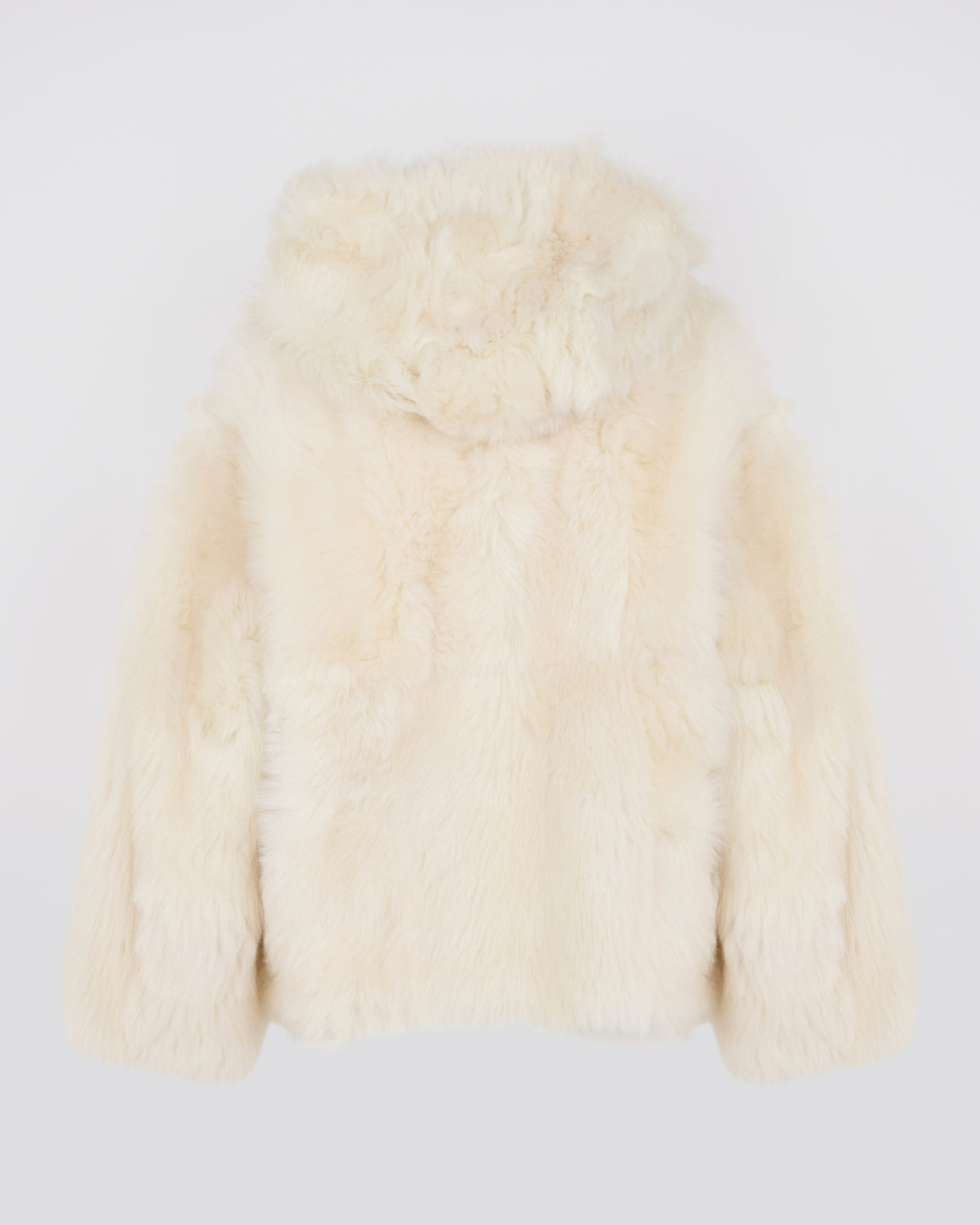 Veste à capuche réversible en peau lainée d'agneau Toscane - Yves Salomon - Nouvelle collection Automne Hiver