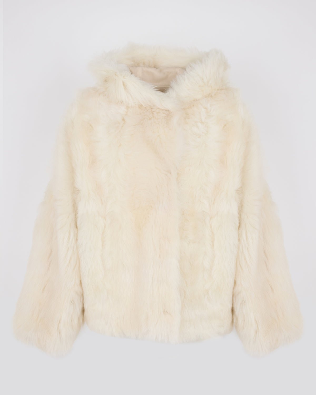 Veste à capuche réversible en peau lainée d'agneau Toscane - Yves Salomon - Nouvelle collection Automne Hiver