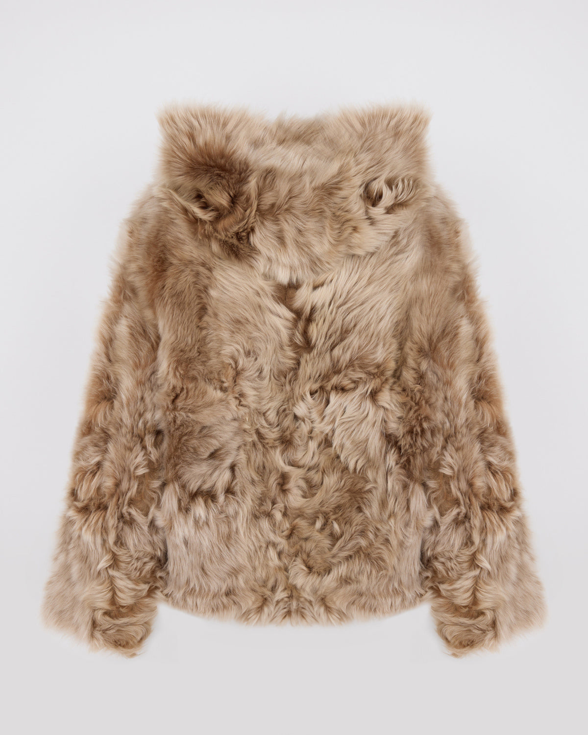 Veste à capuche réversible en peau lainée d'agneau Toscane - Yves Salomon - Nouvelle collection Automne Hiver