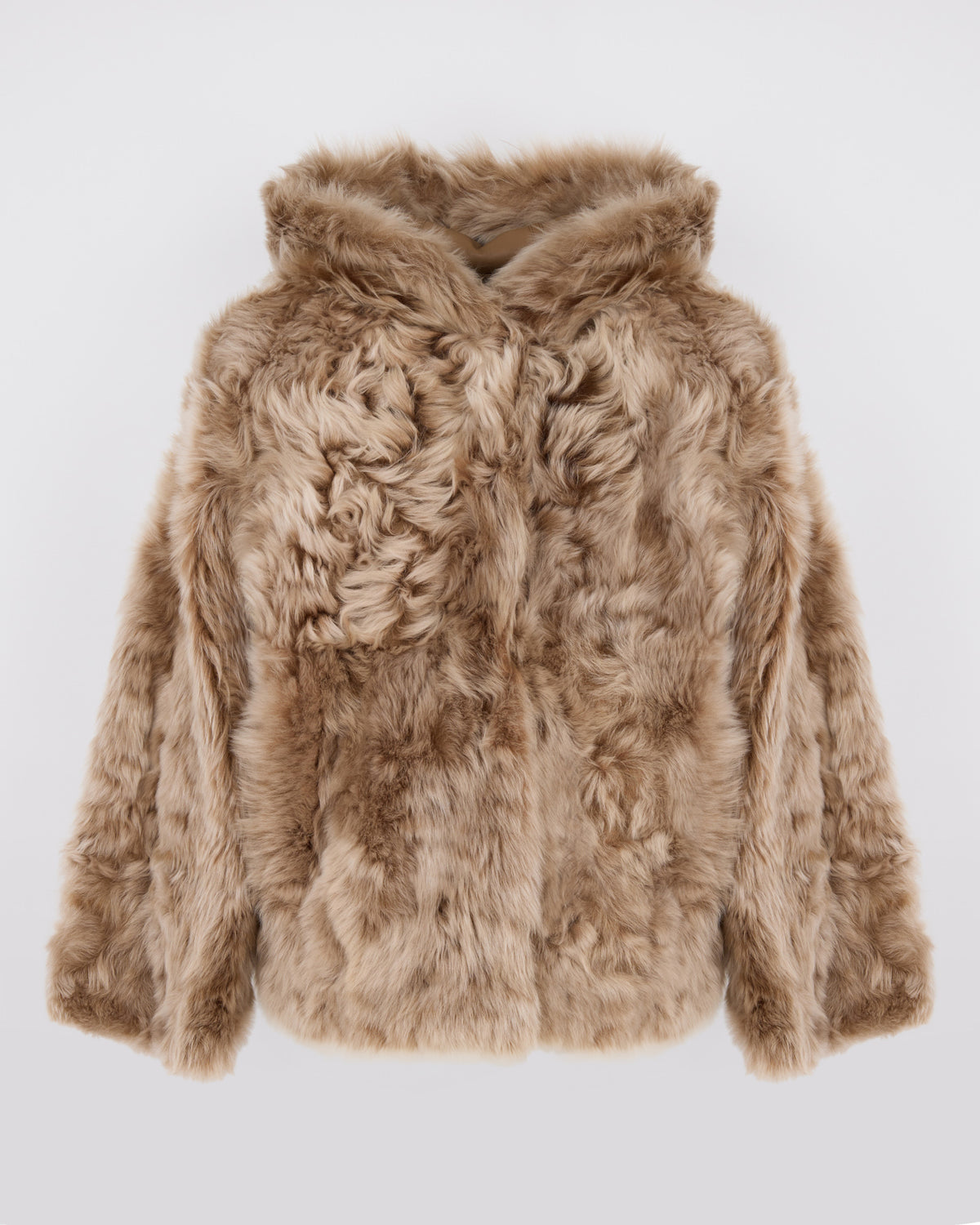 Veste à capuche réversible en peau lainée d'agneau Toscane - Yves Salomon - Nouvelle collection Automne Hiver