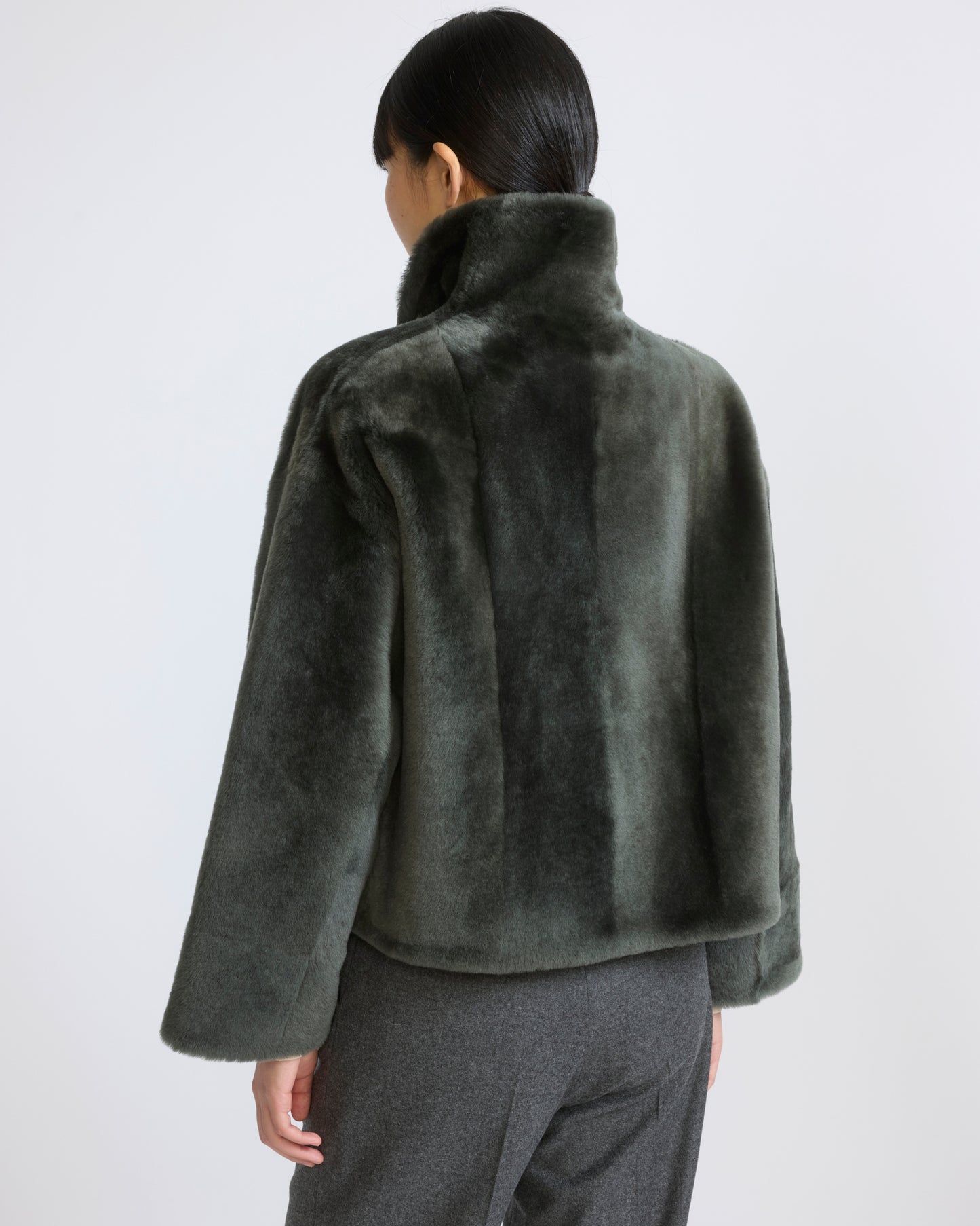 Reversible short Lacon lambskin shearling jacket