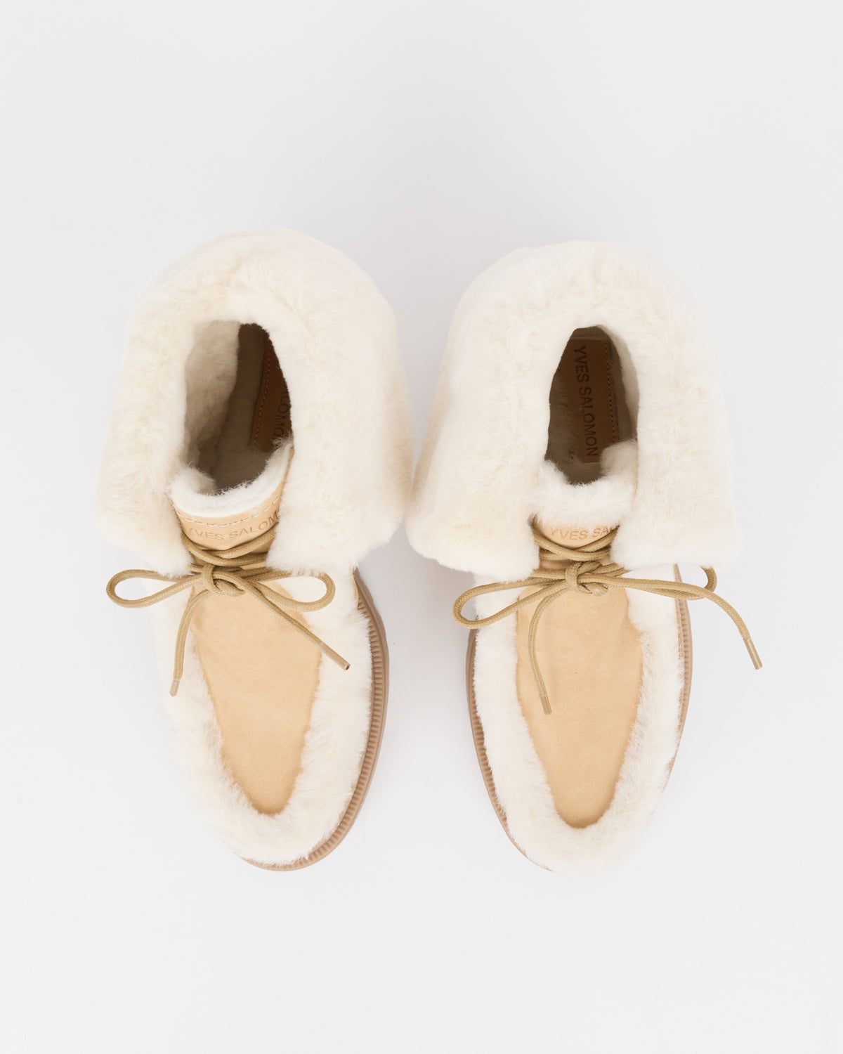 Bottines en daim et agneau mérinillo défrisé - Yves Salomon - Nouvelle collection Automne Hiver