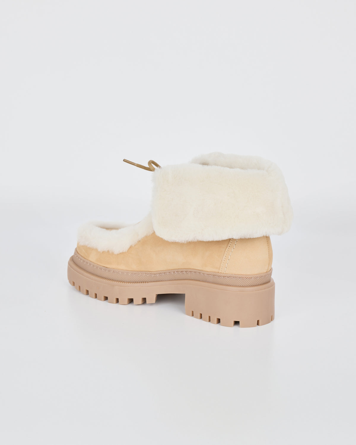 Bottines en daim et agneau mérinillo défrisé - Yves Salomon - Nouvelle collection Automne Hiver