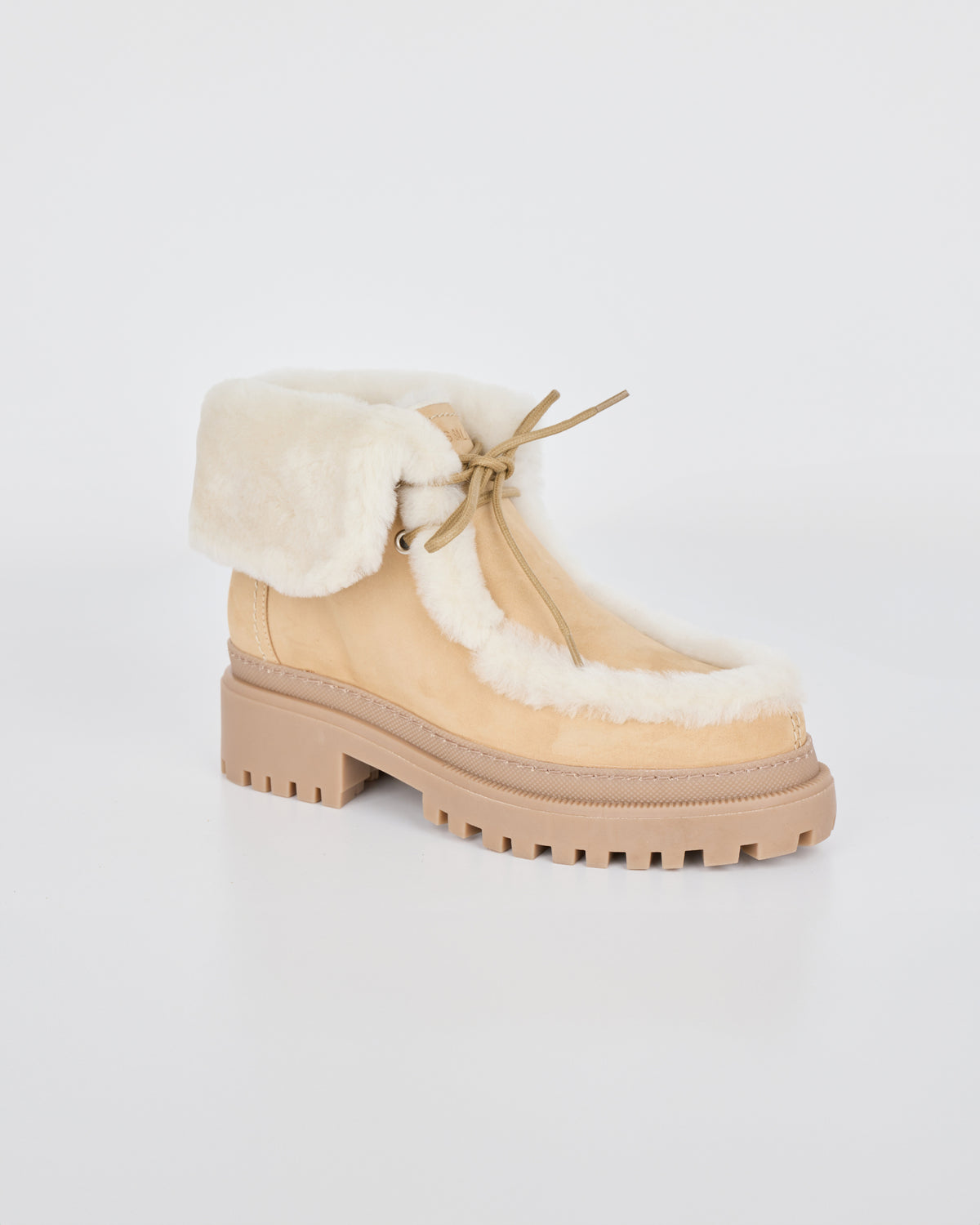 Bottines en daim et agneau mérinillo défrisé - Yves Salomon - Nouvelle collection Automne Hiver