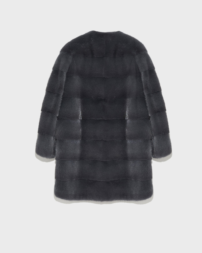 Veste longue en fourrure de vison