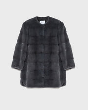 Veste longue en fourrure de vison