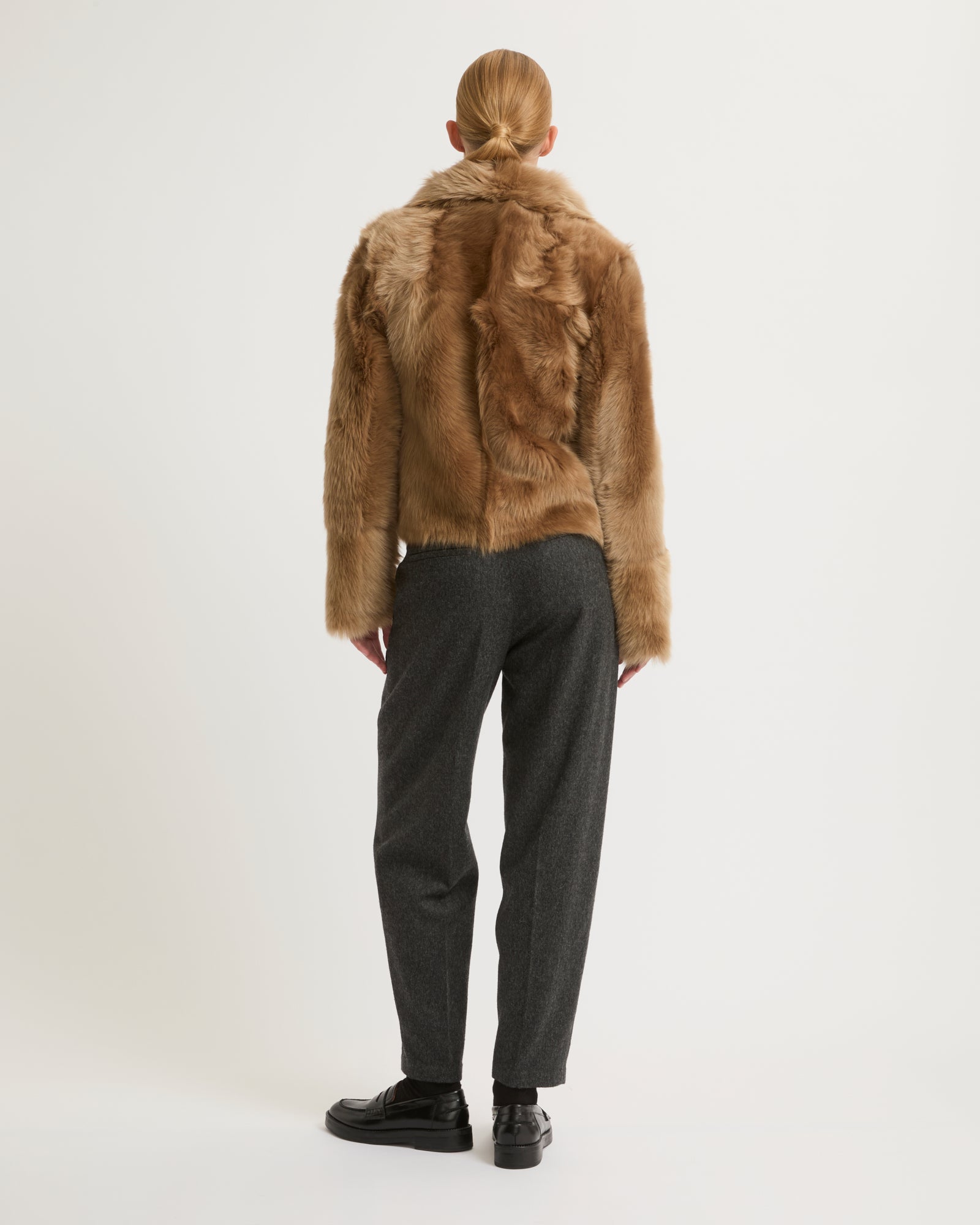 ジャケット YVES SALOMON Woman Jacket Brown 24WYV60060MEGO Short jacket in Toscana lambskin - Brown - Yves Salomon