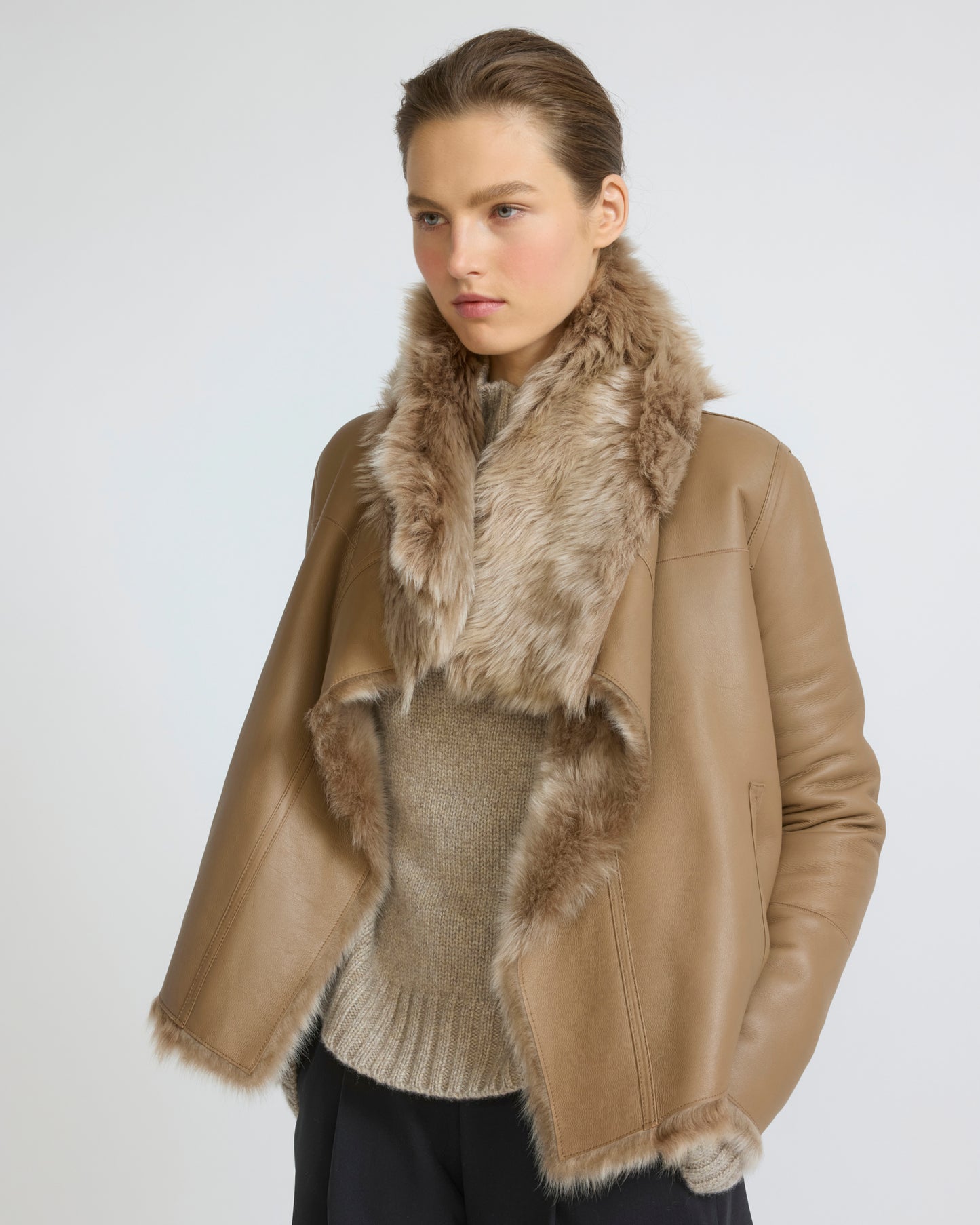 Short jacket in Toscana lambskin