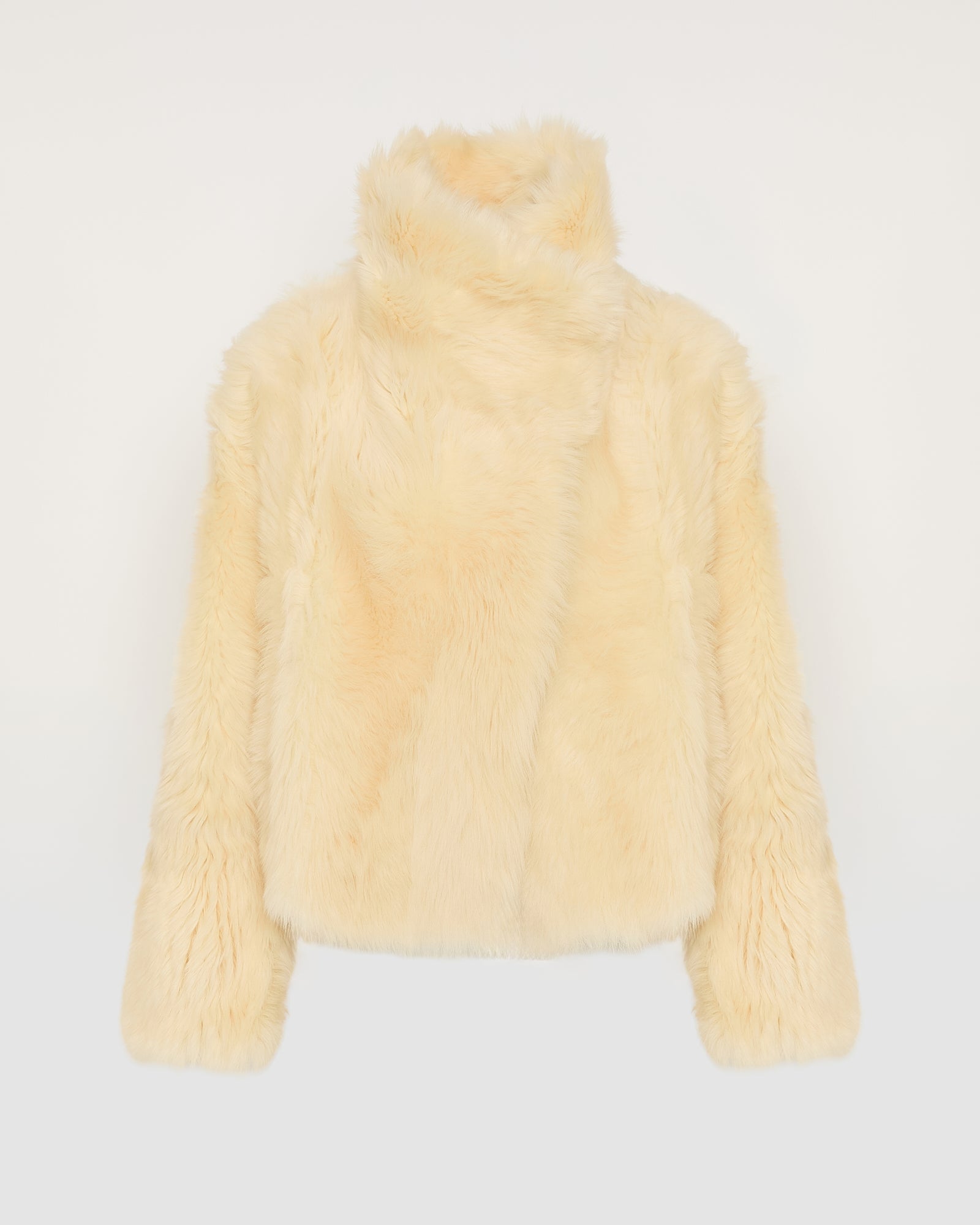 Veste courte en peau lainée d'agneau de Toscane -Yves Salomon