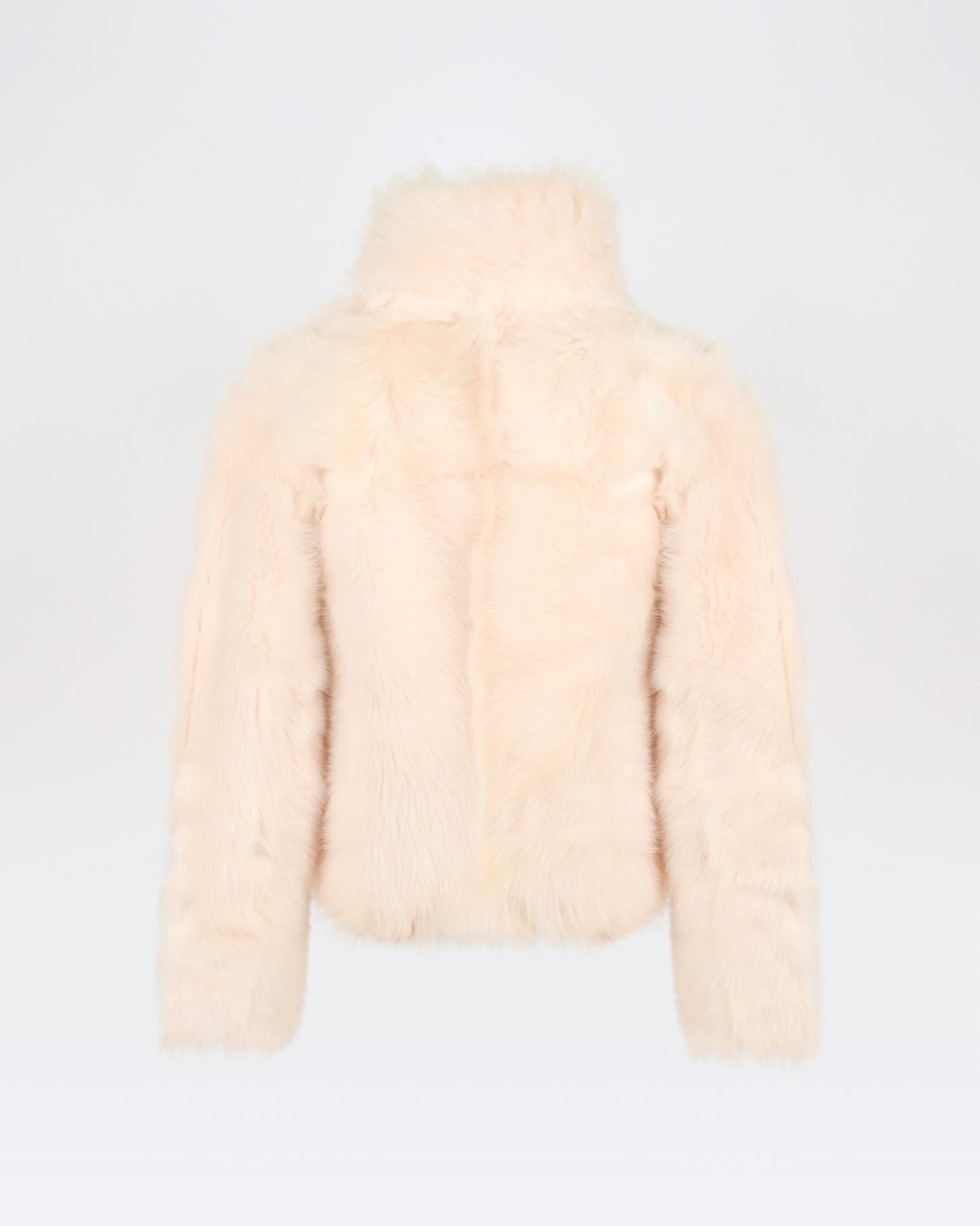 Veste courte réversible en peau lainée d'agneau de Toscane - Yves Salomon - Nouvelle collection Automne Hiver