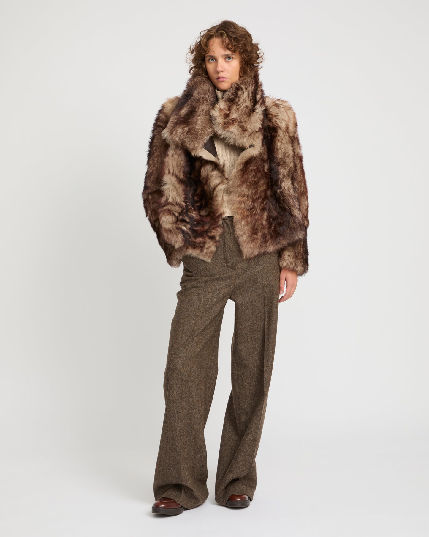 Short jacket in Toscana lambskin