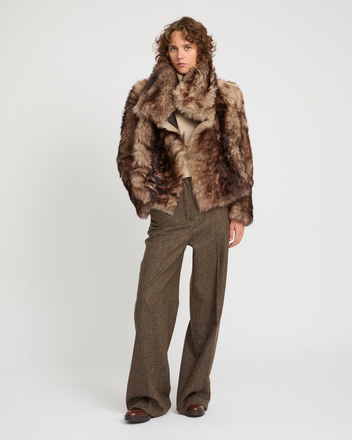 Short jacket in Toscana lambskin