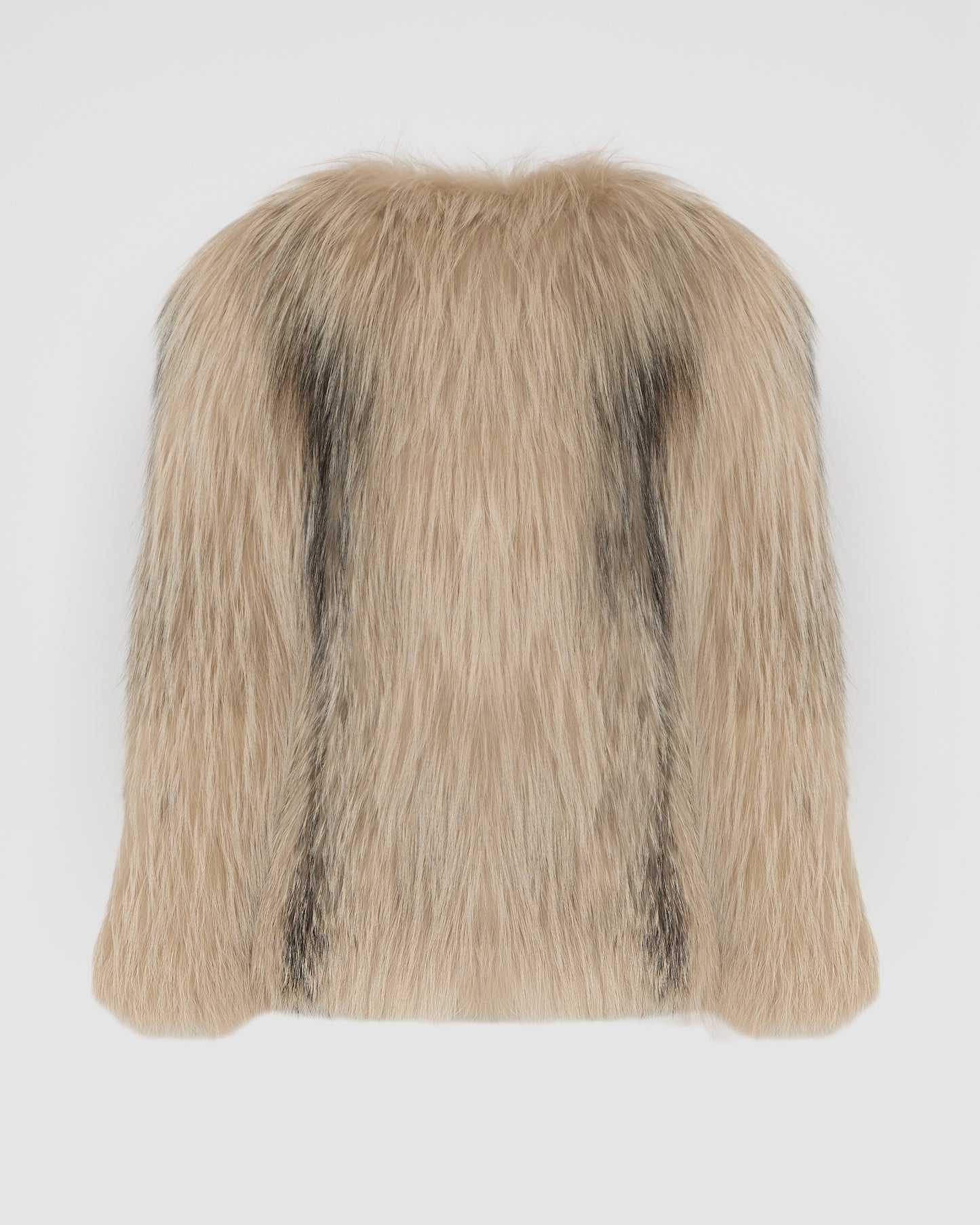 Veste courte en fourrure de renard tricoté -Yves Salomon