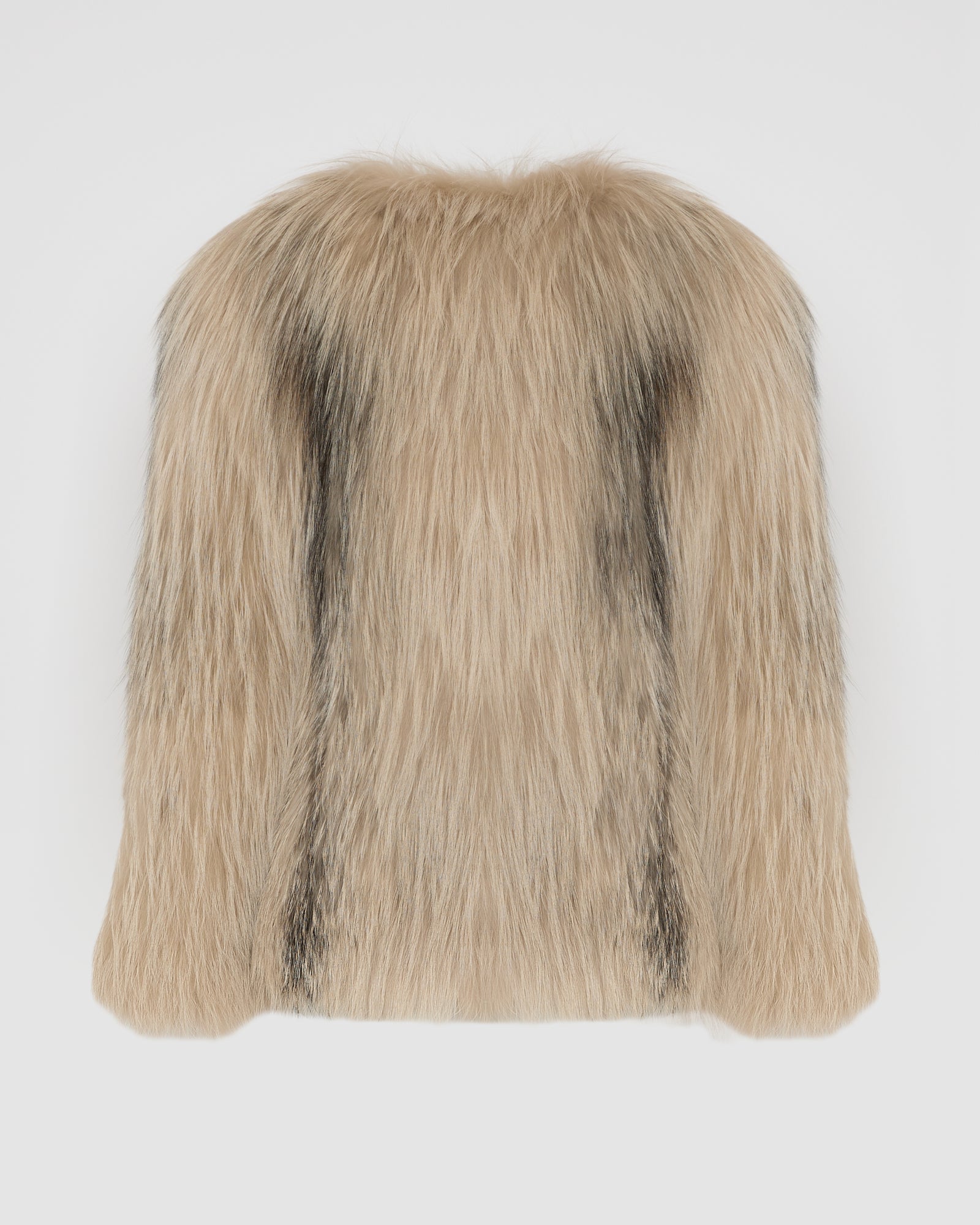 Veste courte en fourrure de renard tricoté -Yves Salomon