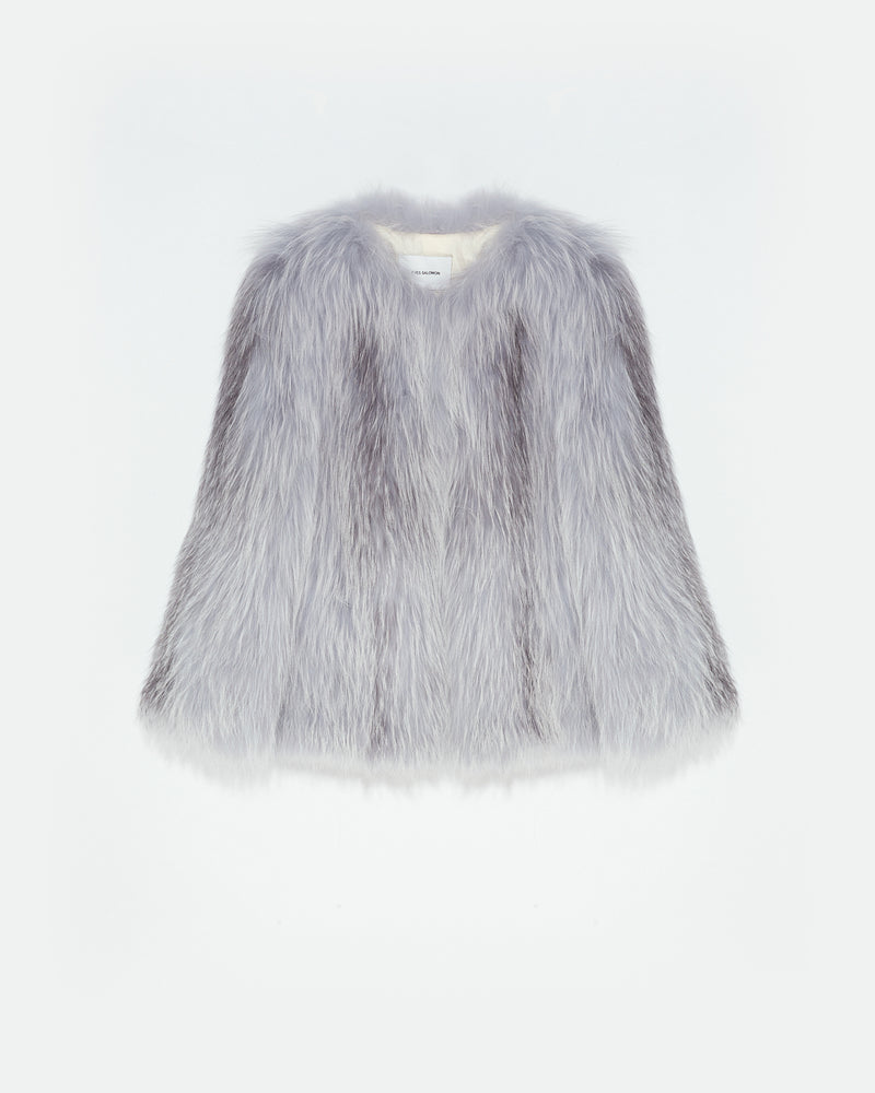 Knitted fox fur jacket