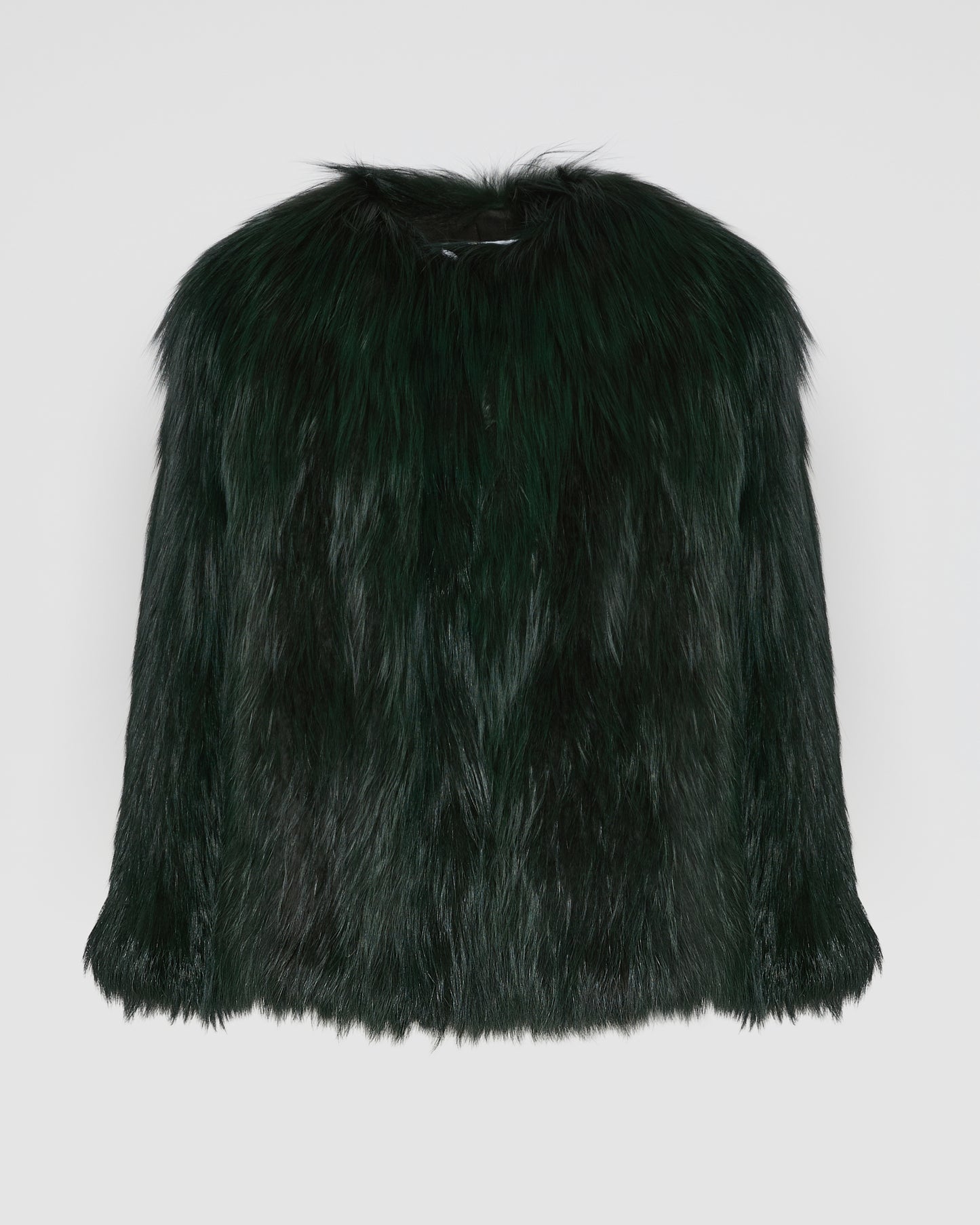 Veste courte en fourrure de renard tricoté -Yves Salomon
