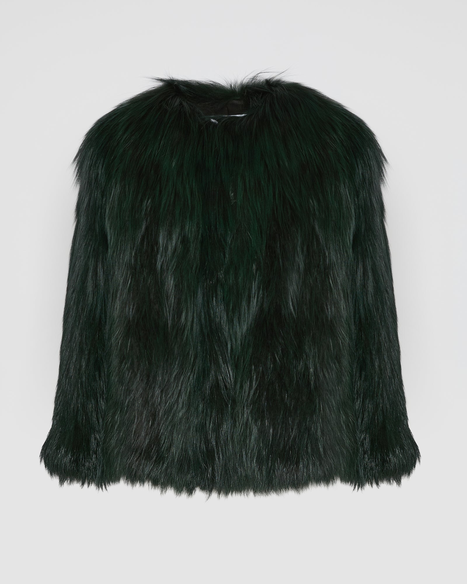 Veste courte en fourrure de renard tricoté -Yves Salomon