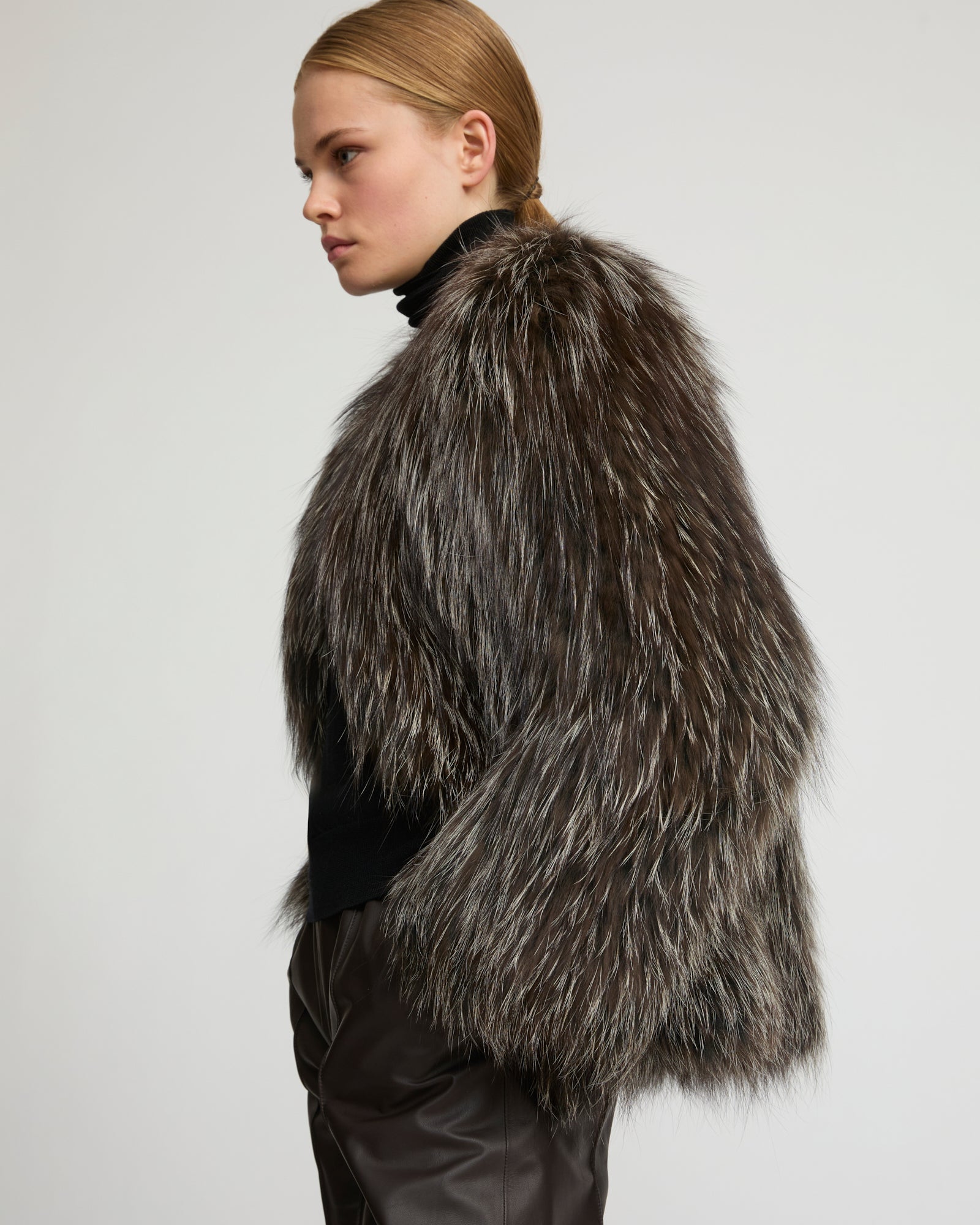 Knitted fox fur jacket - White - Yves Salomon - Women