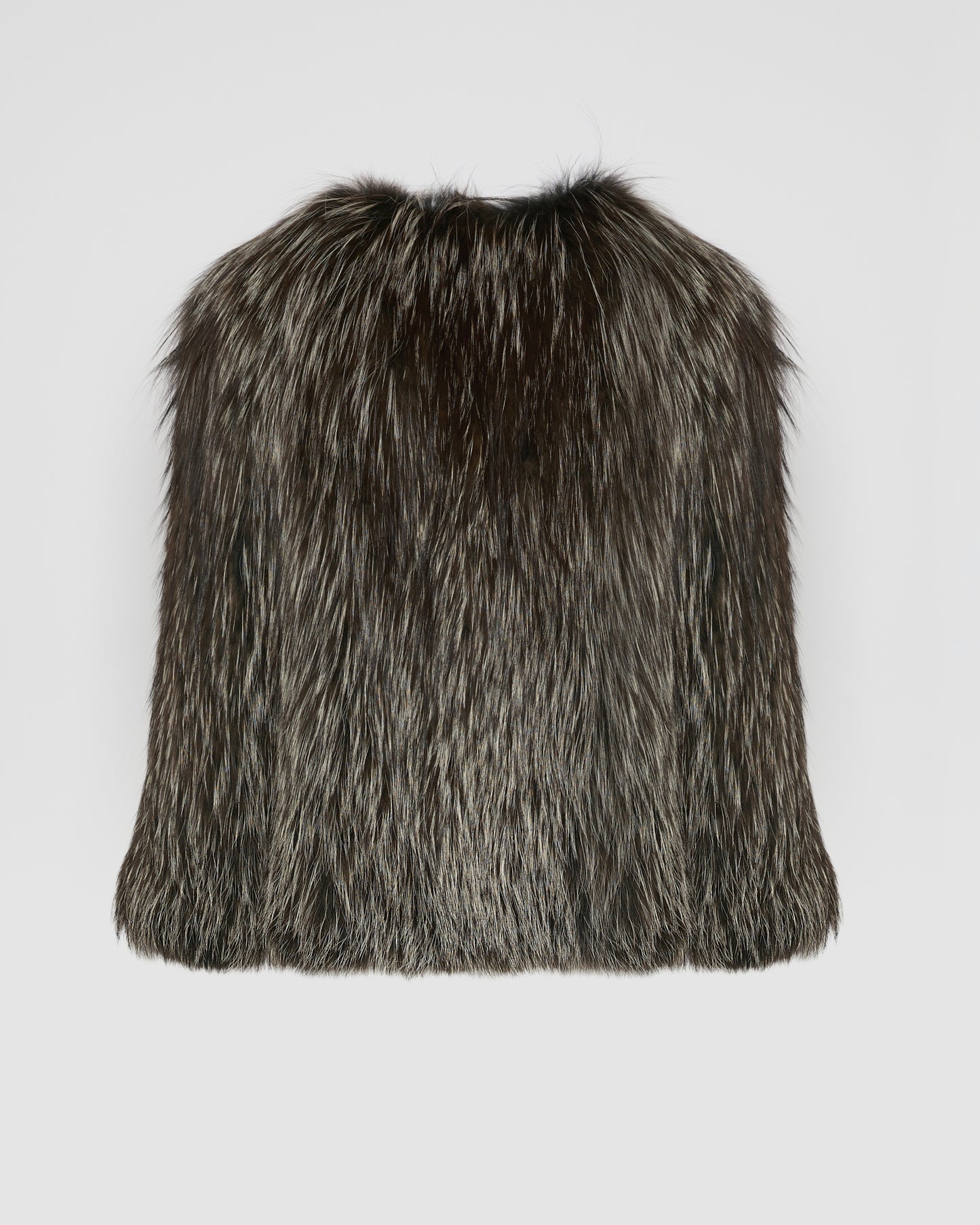 Veste courte en fourrure de renard tricoté -Yves Salomon
