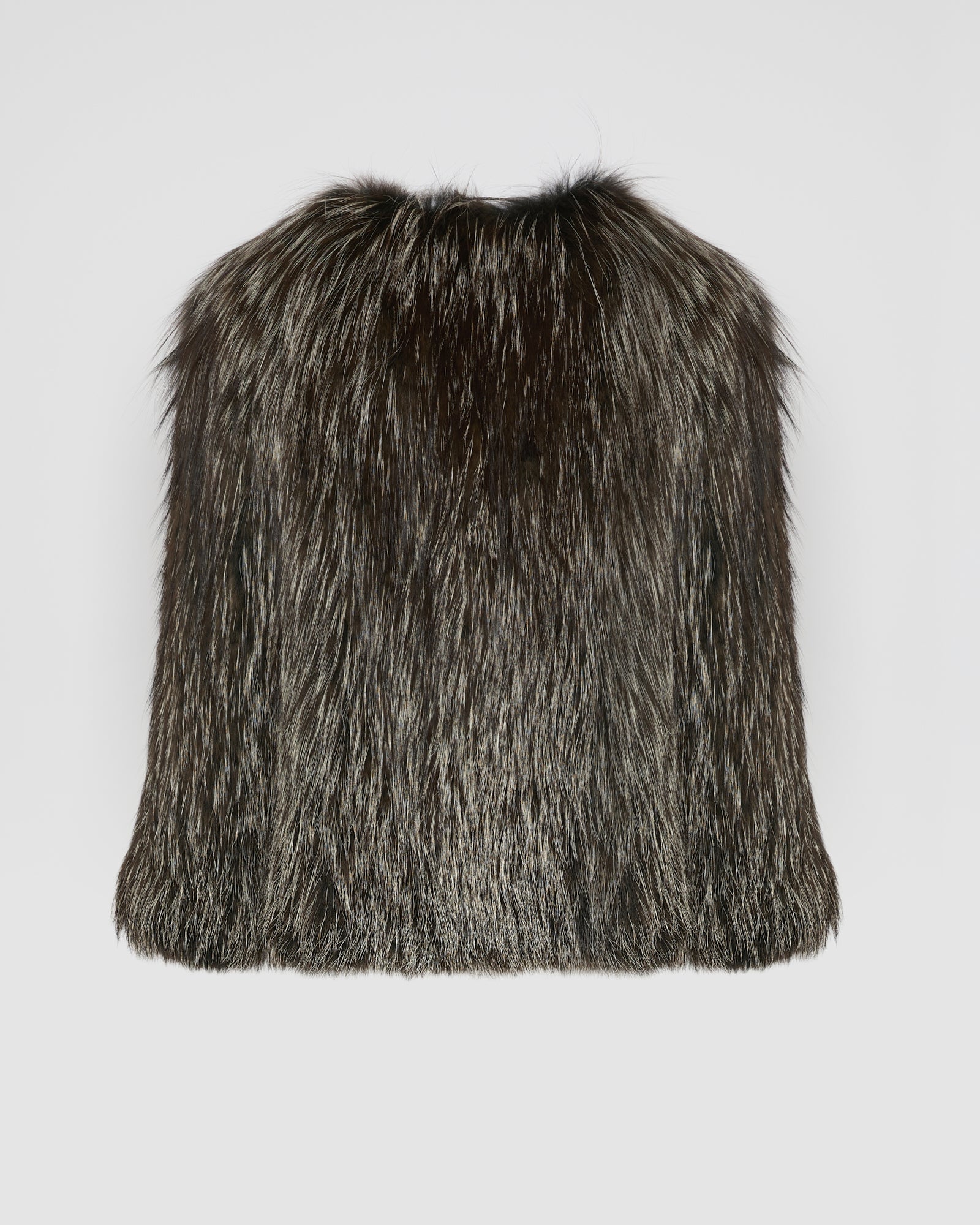 Veste courte en fourrure de renard tricoté -Yves Salomon