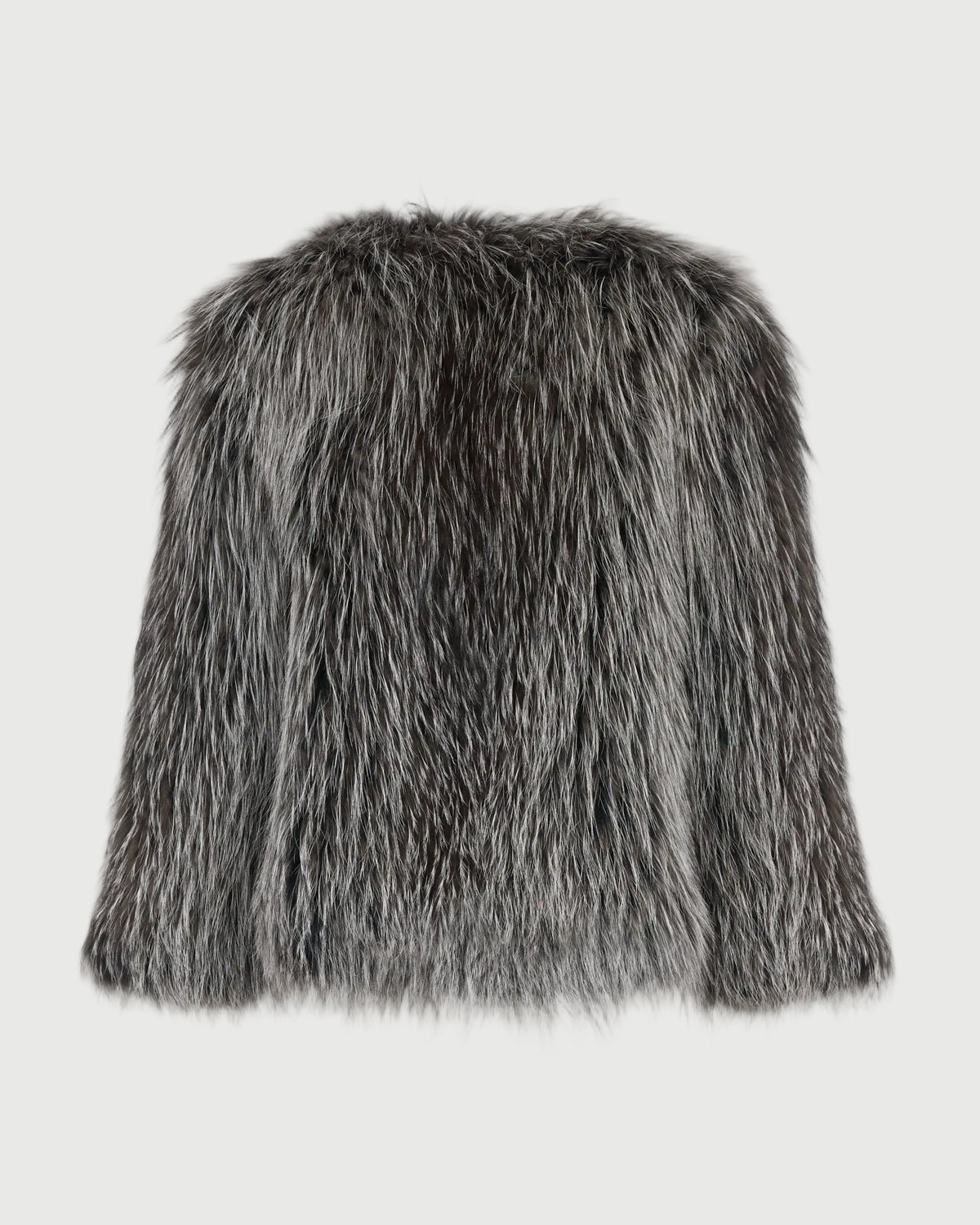 Veste courte en fourrure de renard tricoté