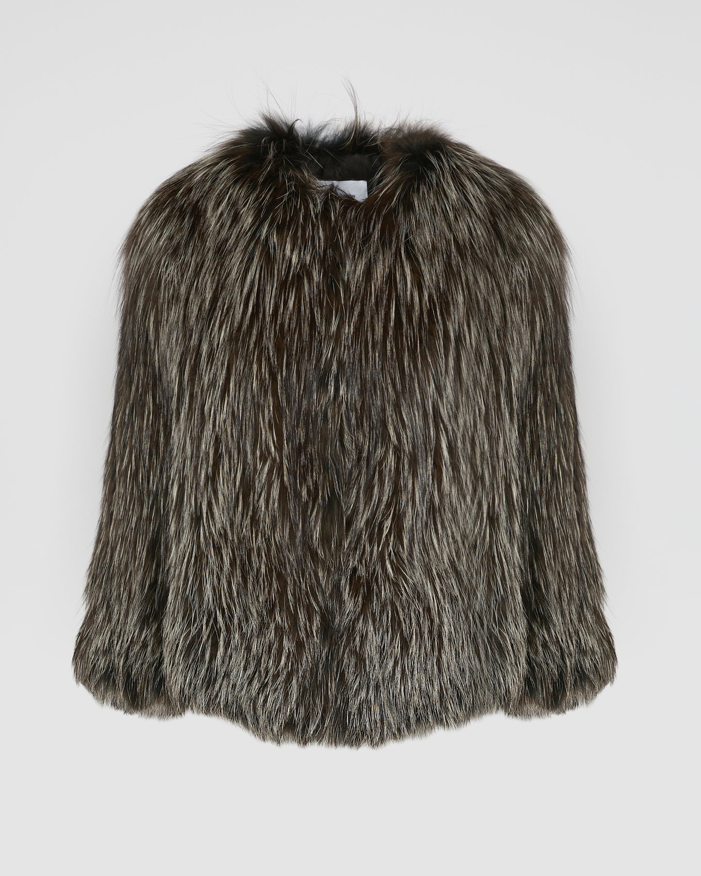 Veste courte en fourrure de renard tricoté -Yves Salomon