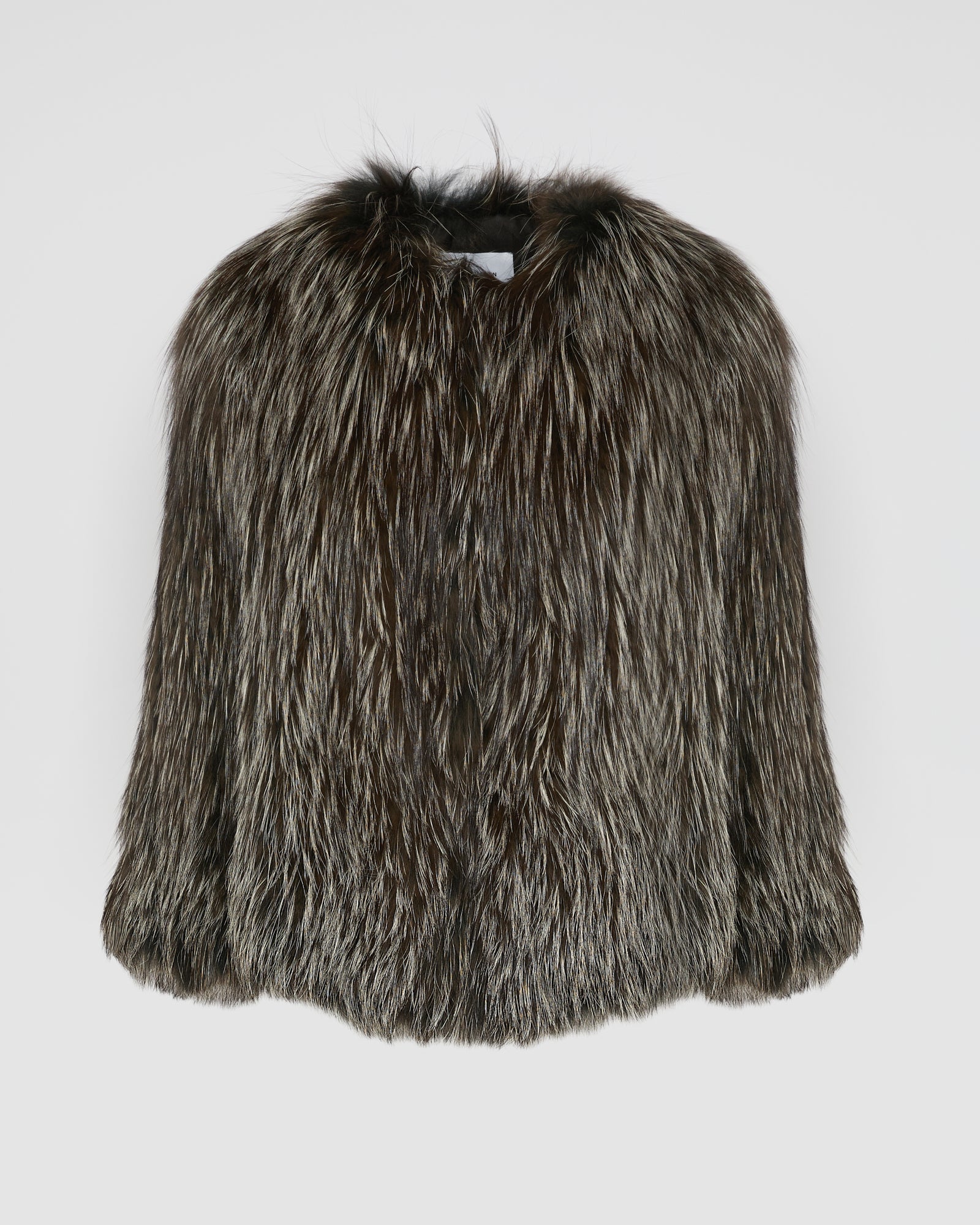 Veste courte en fourrure de renard tricoté -Yves Salomon