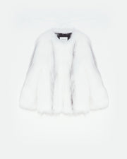 Veste courte en fourrure de renard tricoté