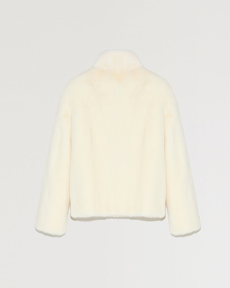 Veste courte en vison-Yves Salomon - Soldes d'hiver - Winter Sale