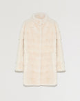 Long mink fur jacket with collar