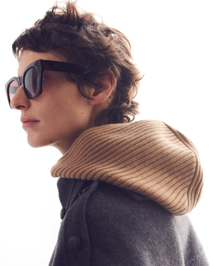 Cagoule en maille 100% cachemire- Yves Salomon - Nouvelle collection Automne Hiver