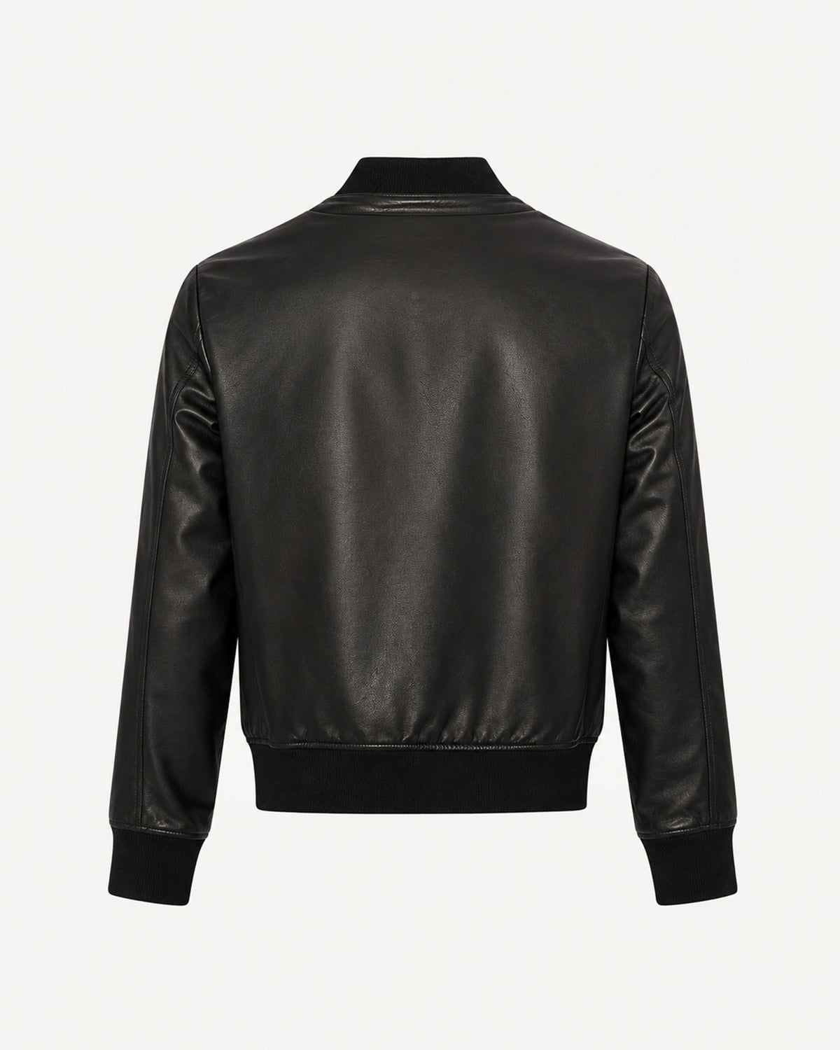Reversible baby calfskin varsity jacket