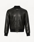 Reversible baby calfskin varsity jacket