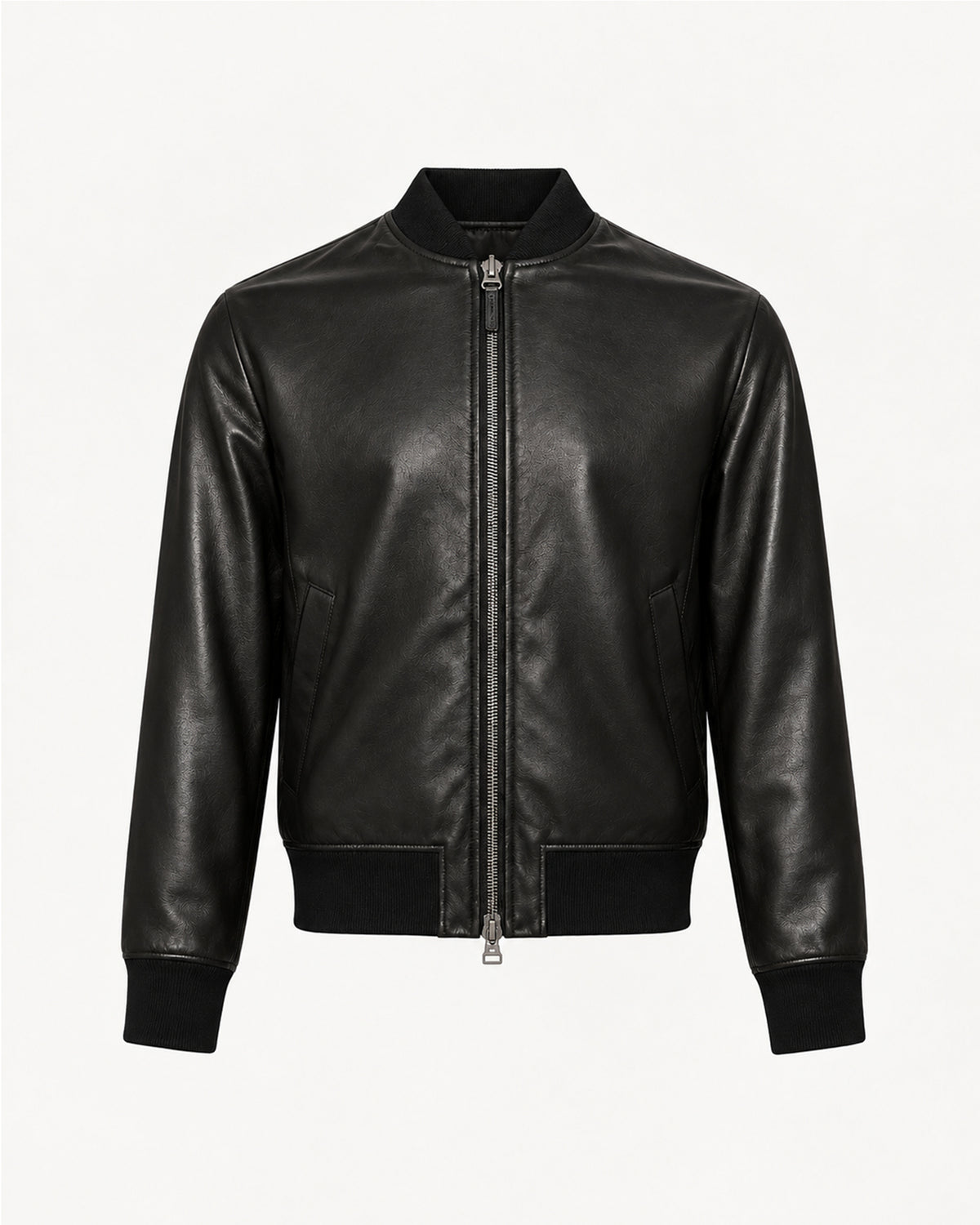 Reversible baby calfskin varsity jacket