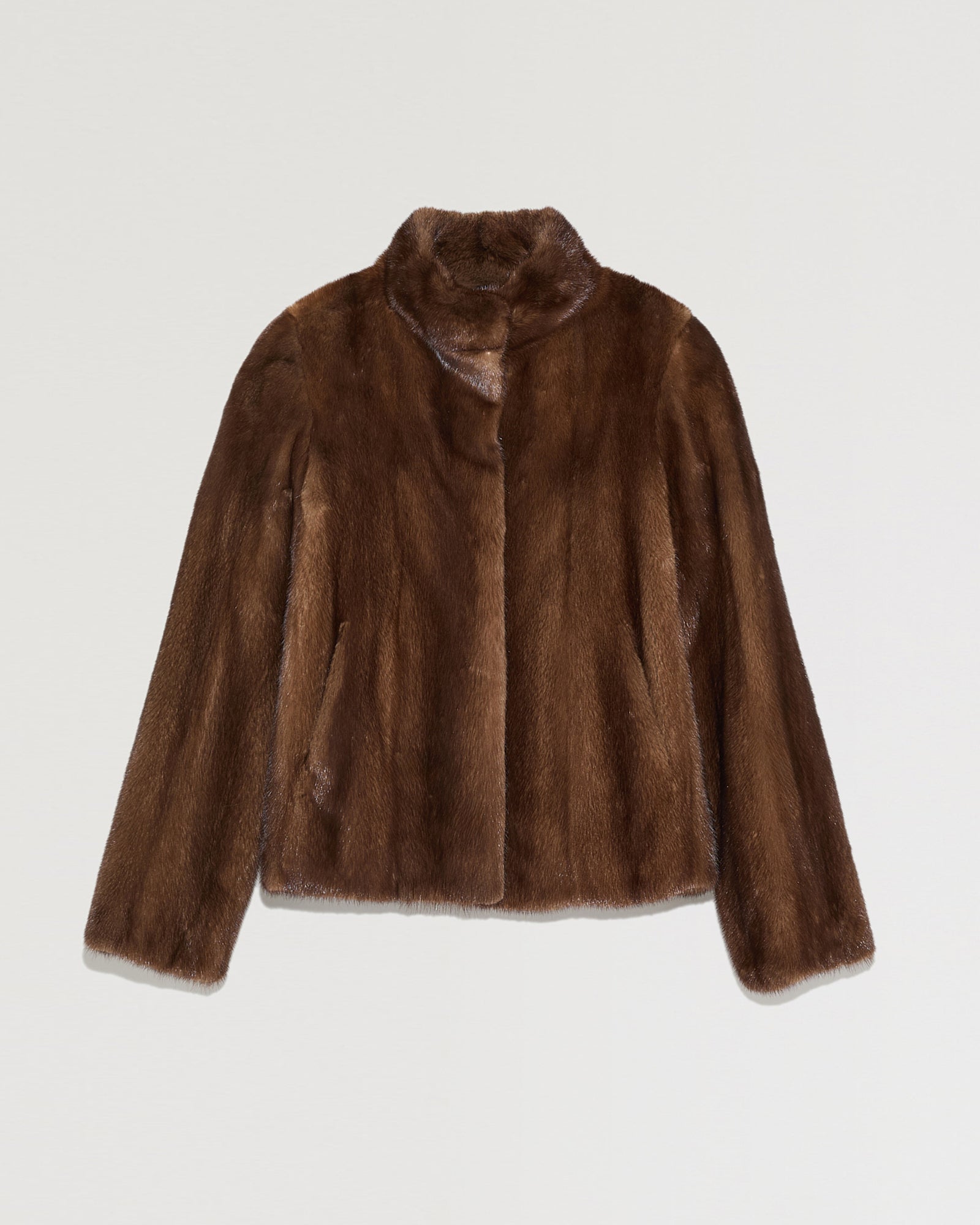 Short mink fur jacket - Brown - Yves Salomon - Women