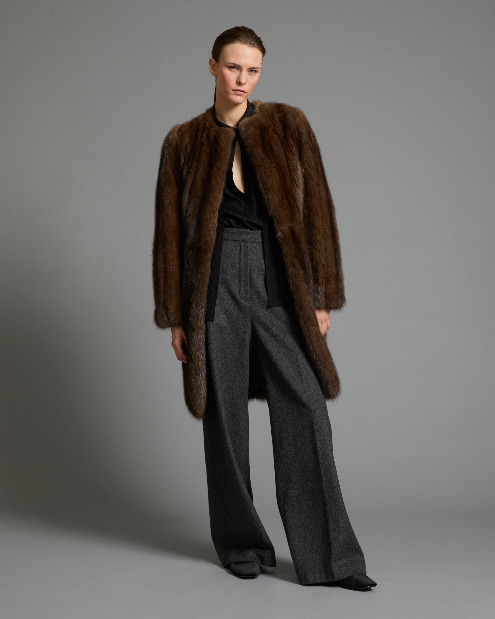 アパルトモン　イヴサロモンMERINO LAMBSKIN MULES YVES SALOMON】MERINO LAMBSKIN MULES