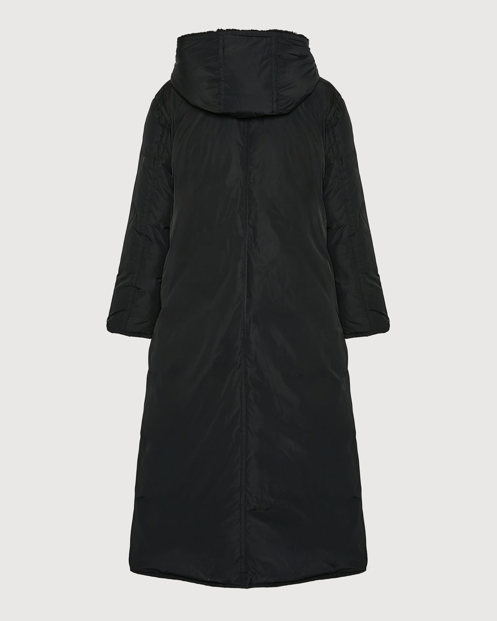 Long down jacket in technical fabric and mink fur – Yves Salomon