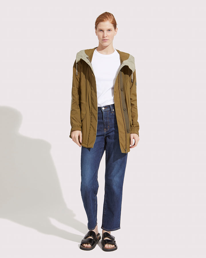 Black Friday 2025 - Yves Salomon - Parka iconique courte revisitée version imperméable - kaki