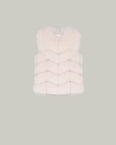 Fox fur gilet - pink