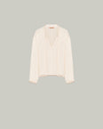 Fluid silk satin blouse
