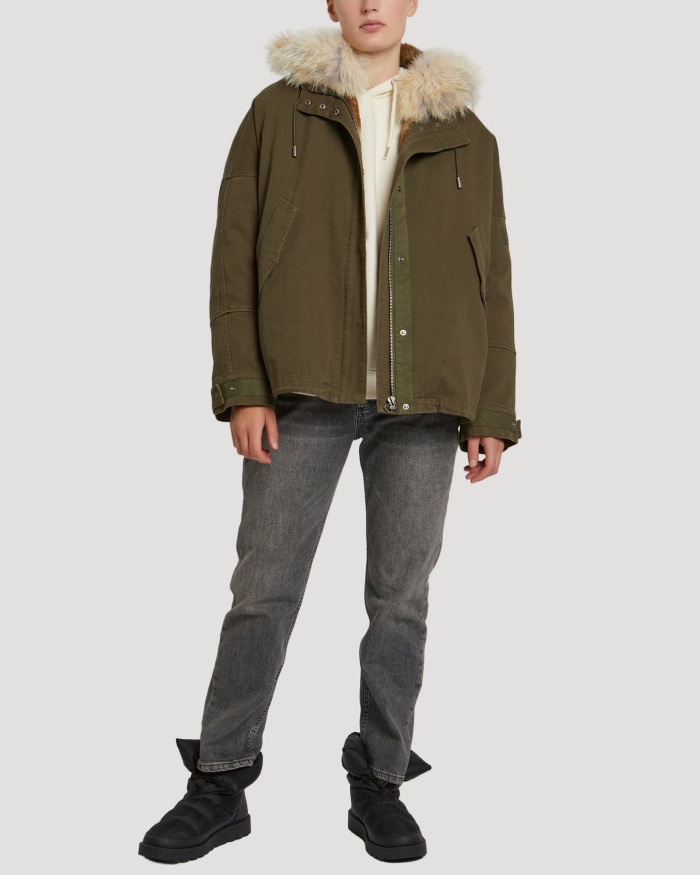 YVES SALOMON ARMモッズコート オリーブグリーン YS Army Essentials Women – Yves Salomon