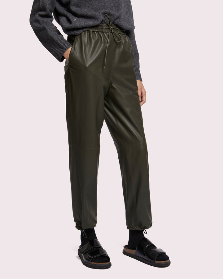 Black Friday 2025 - Yves Salomon - Pantalon jogging en cuir