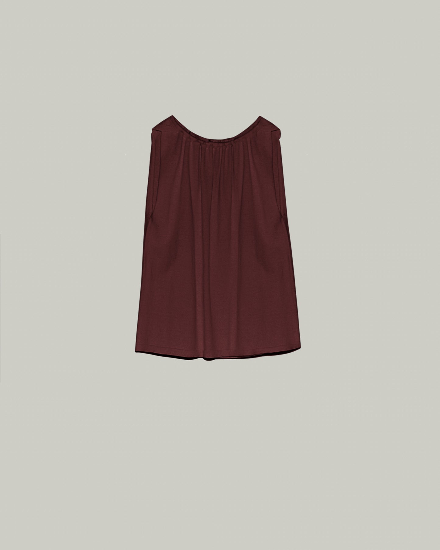 Sleeveless knit top with adjustable neckline