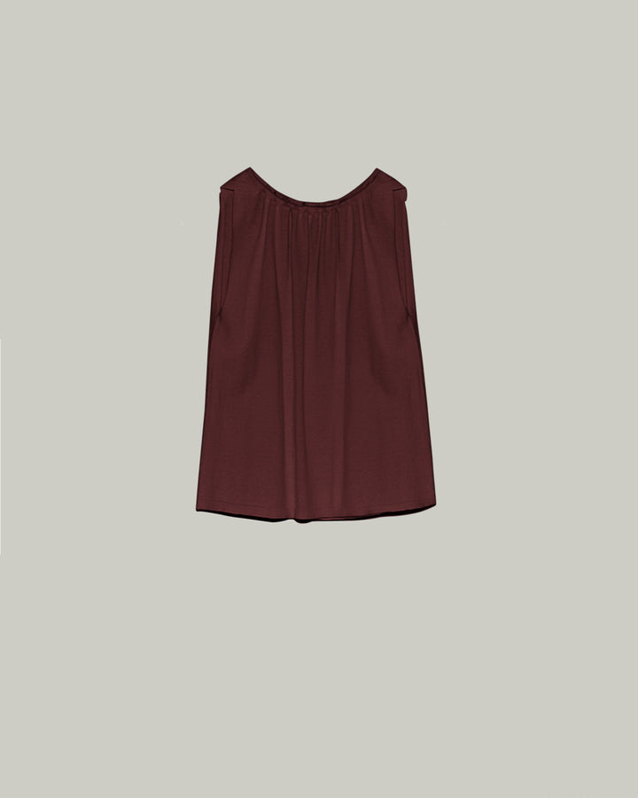 Top sans manches avec encolure ajustable en maille