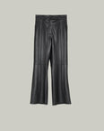 Leather bootcut trousers